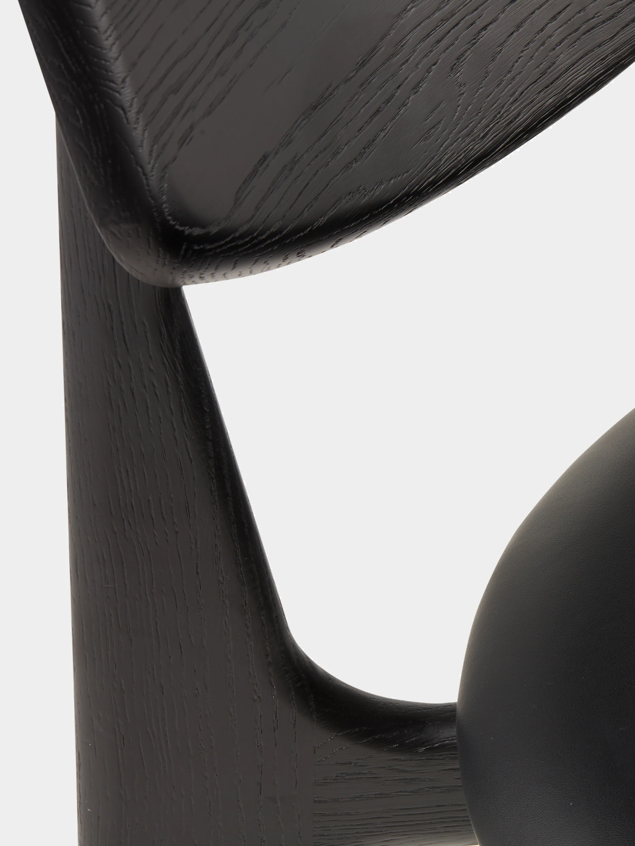 Slab Upholstered Dining Chair Black Oak