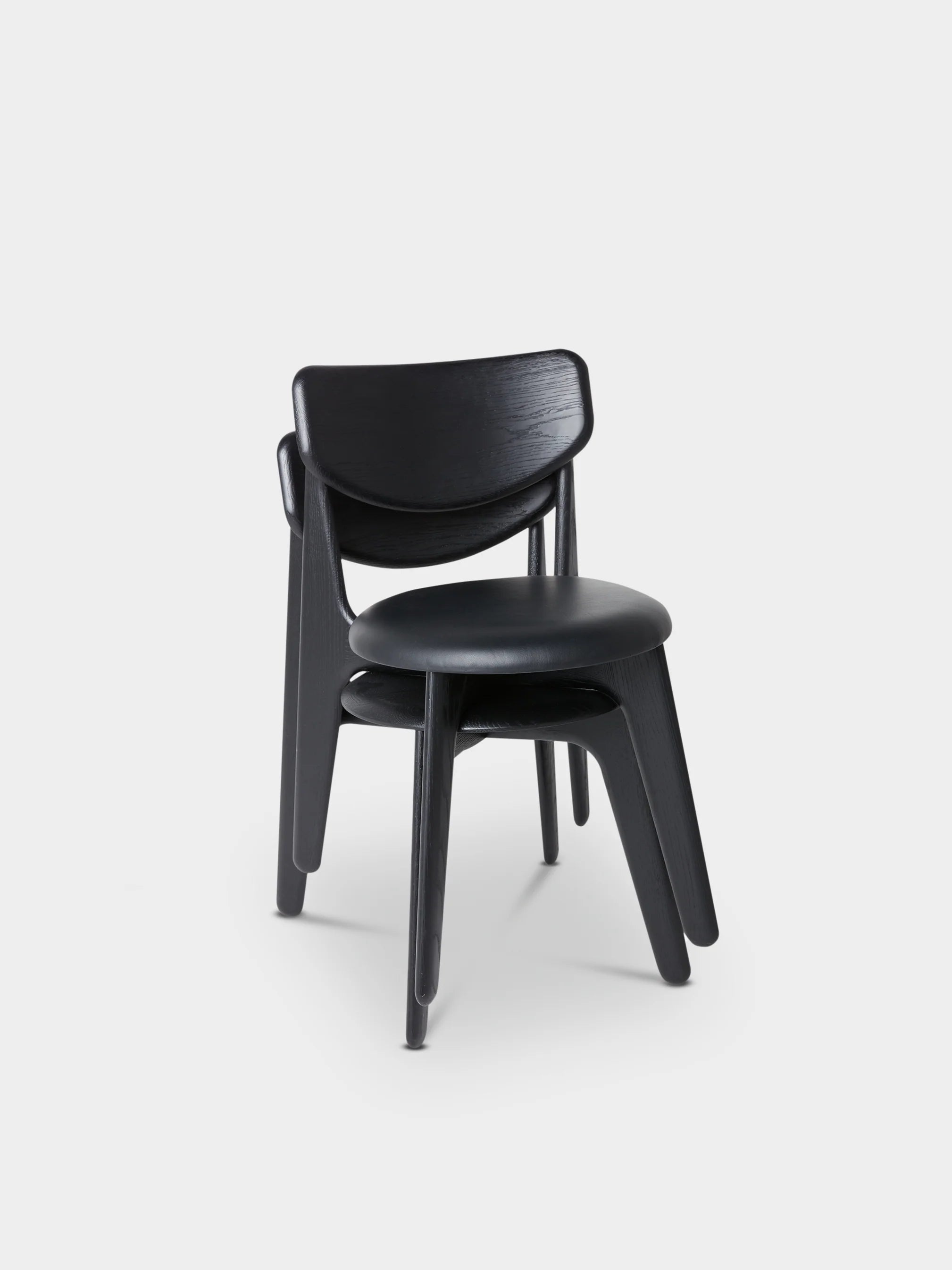 Slab Upholstered Dining Chair Black Oak