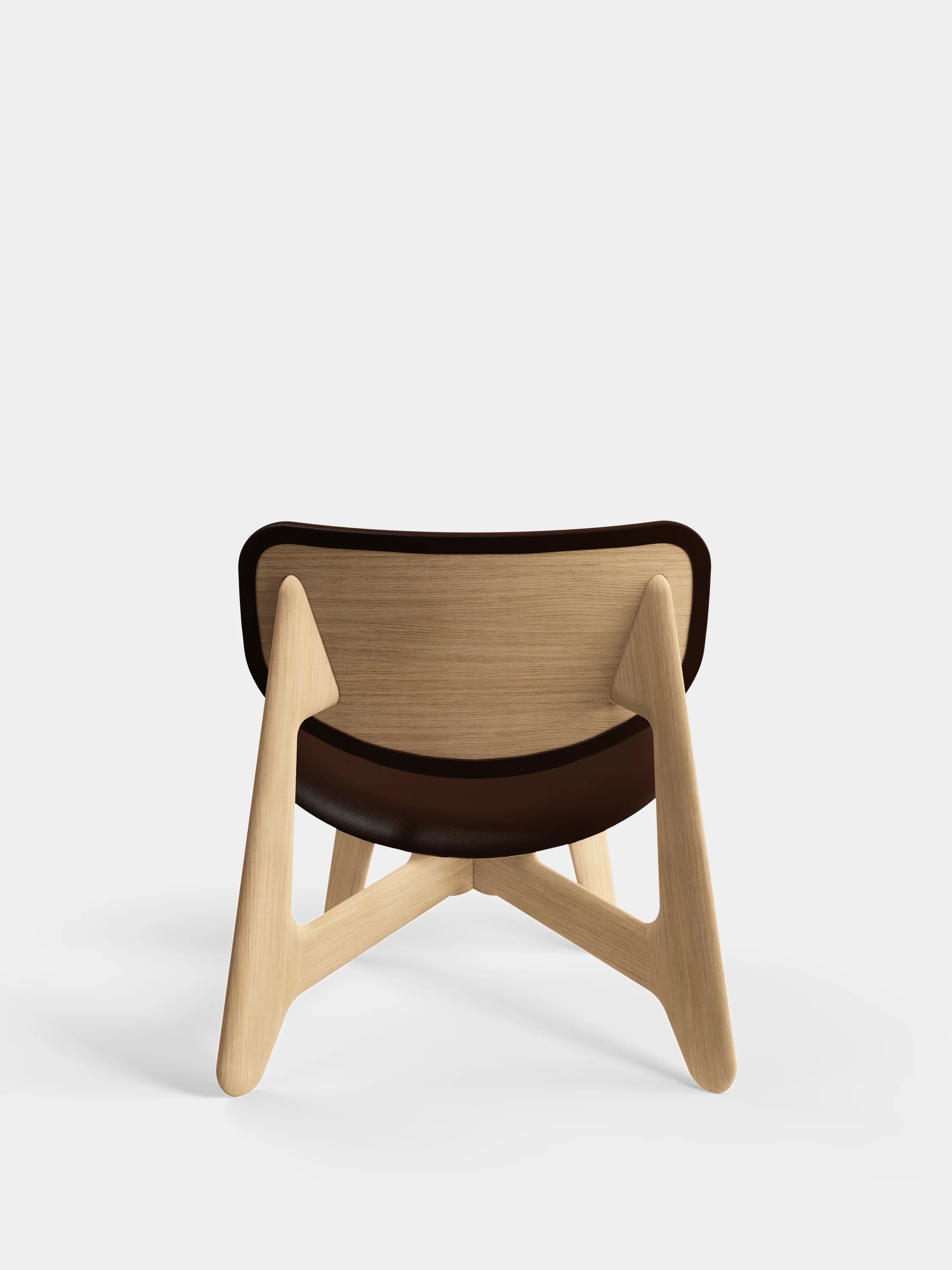 Slab Natural Wood Lounge Chair Brown