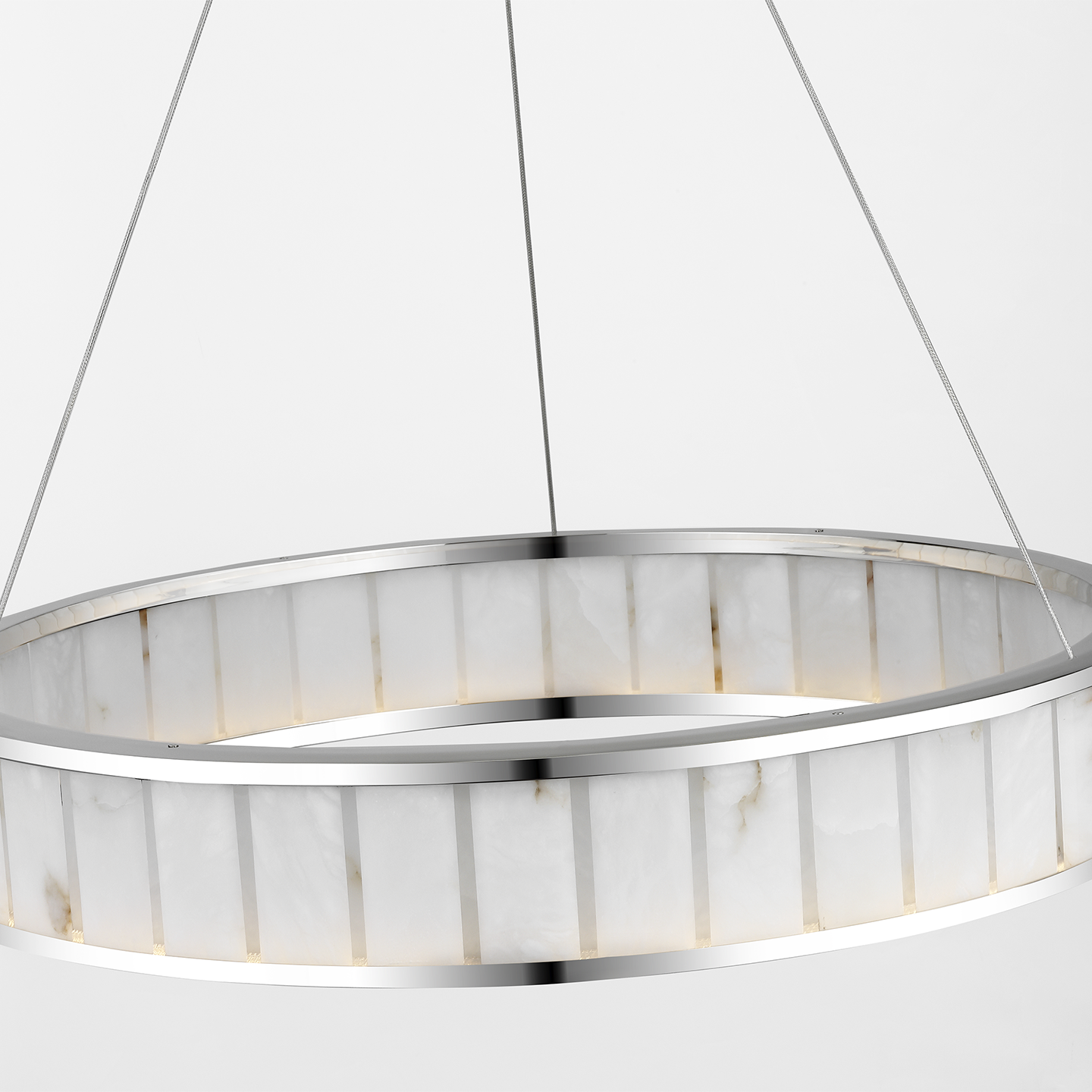 Iterna Chandelier Nickel/Alabaster