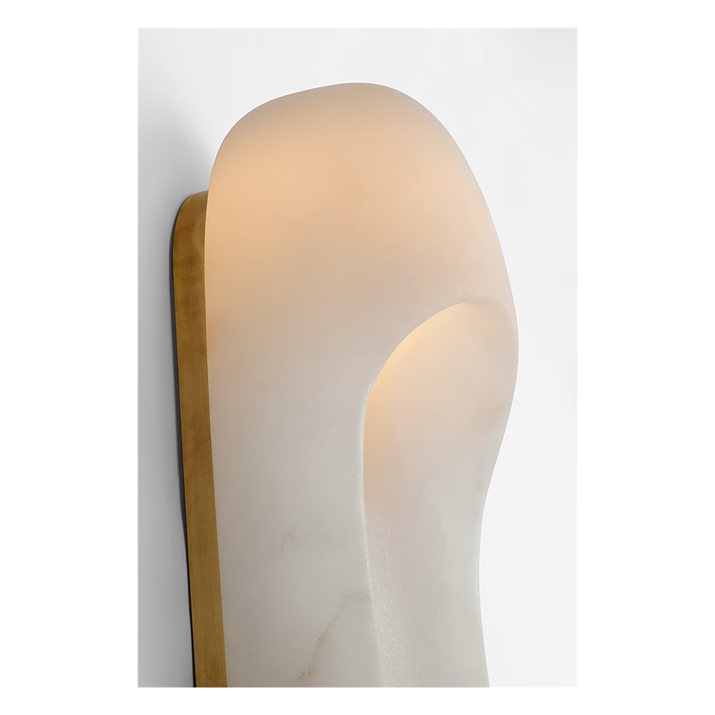 Esculpa Elongated Wall Light Alabaster/Brass