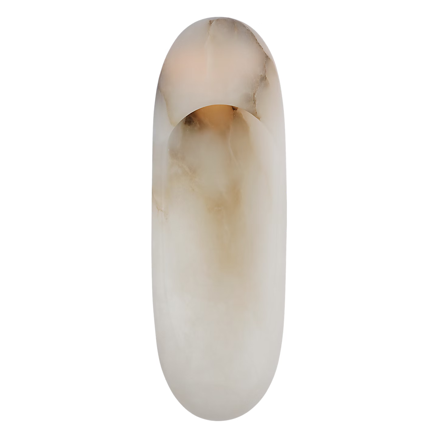 Esculpa Elongated Wall Light Alabaster/Nickel