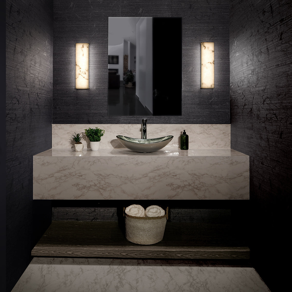 Museo Bath & Wall Sconce White L