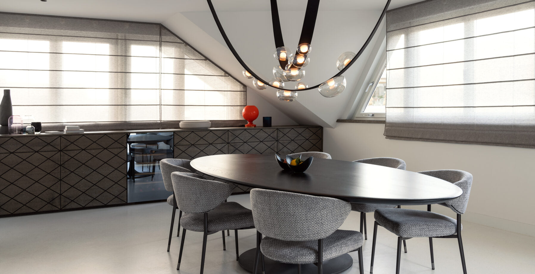 Dew Drops Pendant + Black Vegan Leather Strap