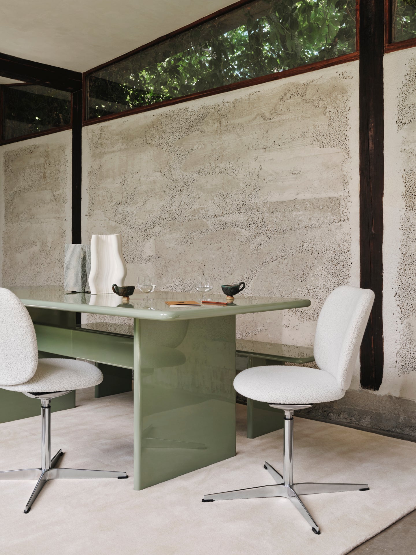 Rico Chair Swivel Sand/Off-White