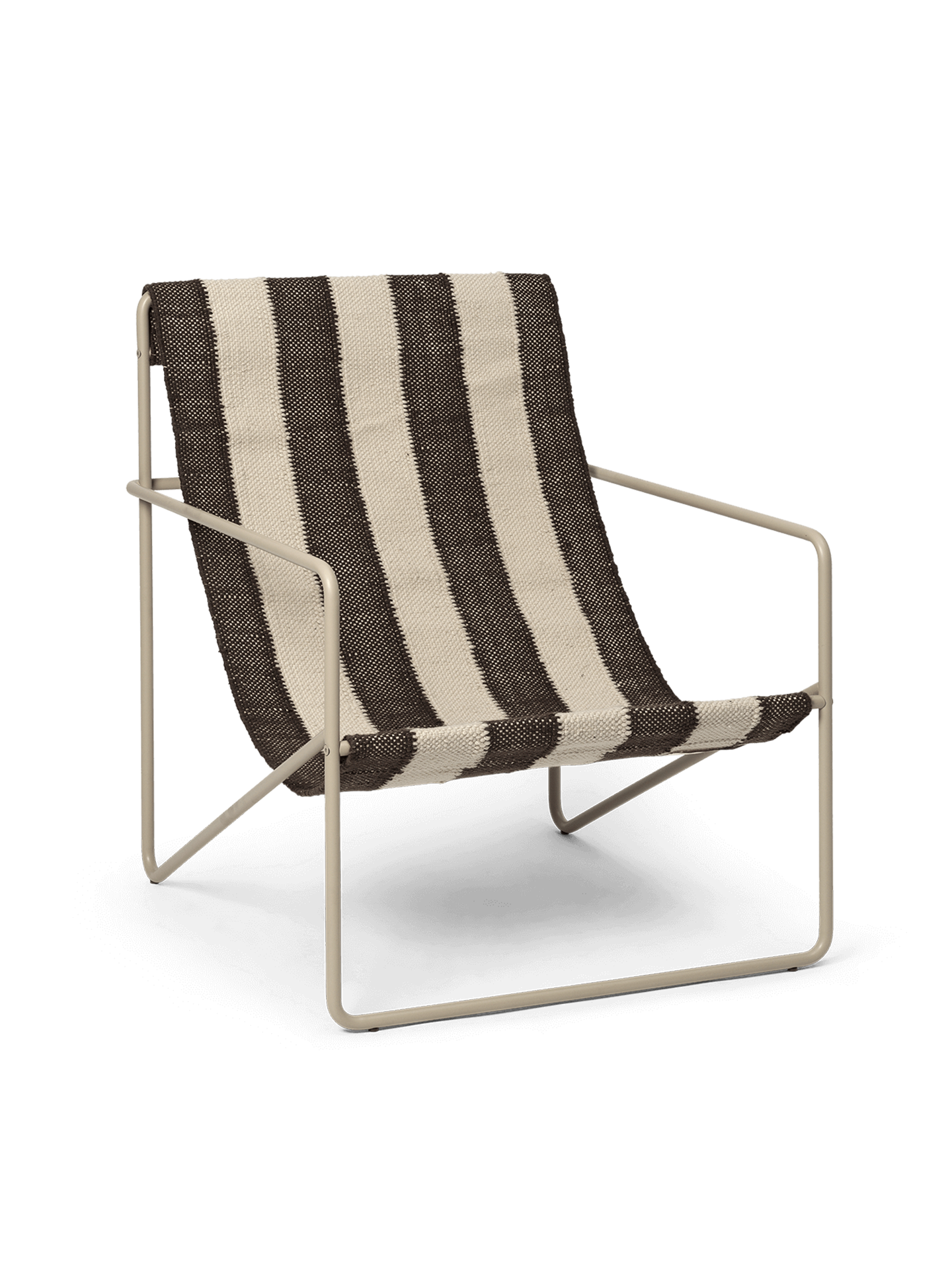 Desert Lounge Chair Off-White/Chocolate