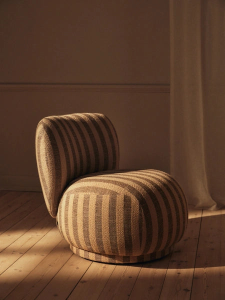 Rico Piccolo Lounge Chair Swivel Sand/Off-White