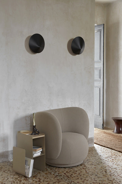 Rico Lounge Chair Swivel Velvet Beige