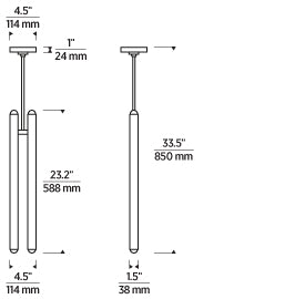 Ebell 2 Light Brass