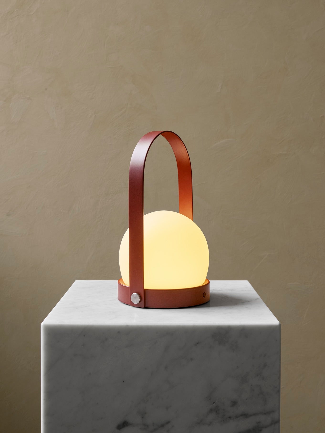 Carrie Table Lamp Burned Red