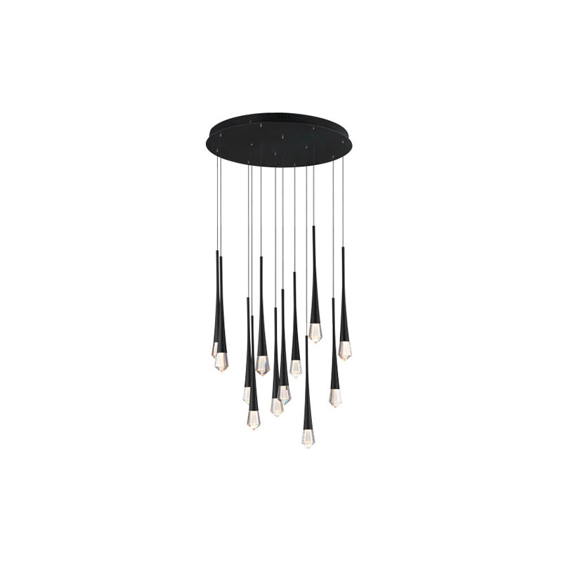 Pierce 12 Light Led Pendant Black